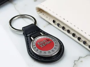 Key Ring Leather Sturdy Strong Racing Design